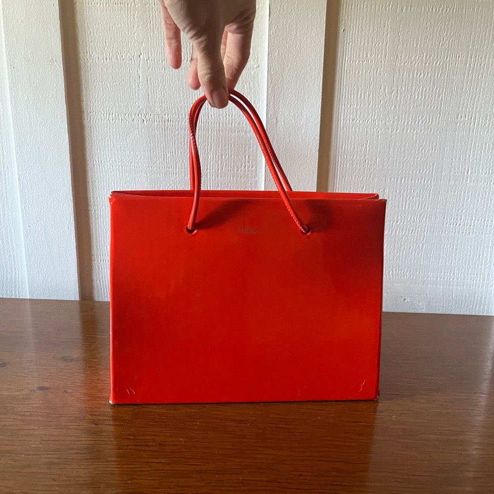 Medea Crossbody Patent Leather Bag in Red